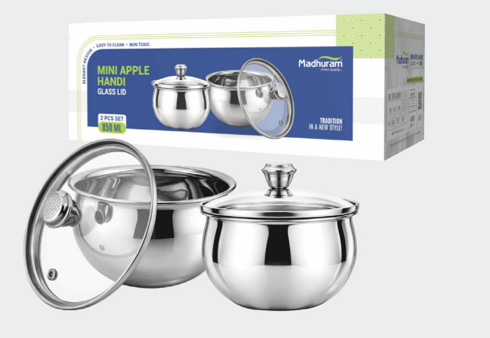 Mini Apple handi glass lid size 9 2pcs set
