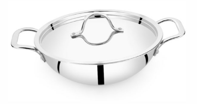 Single ply kadai with lid