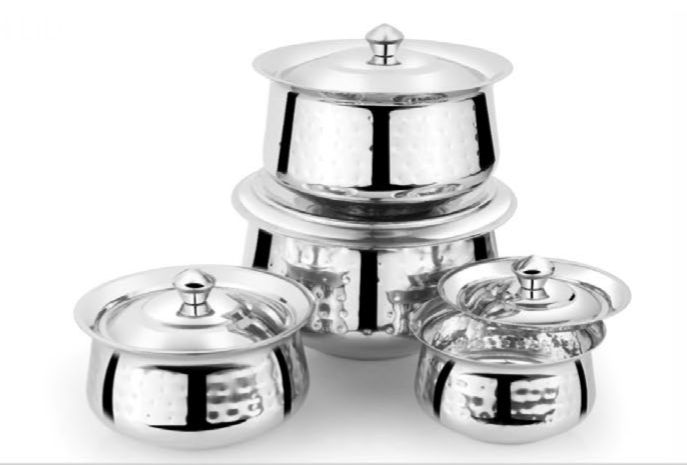 Hammered handi with lid