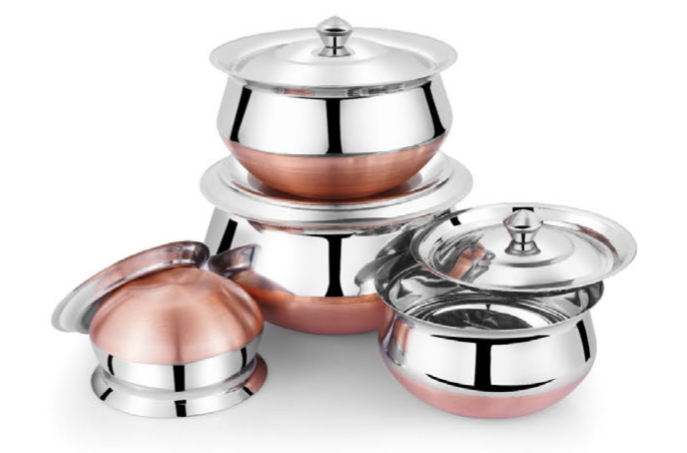 Copper bottom handi with lid