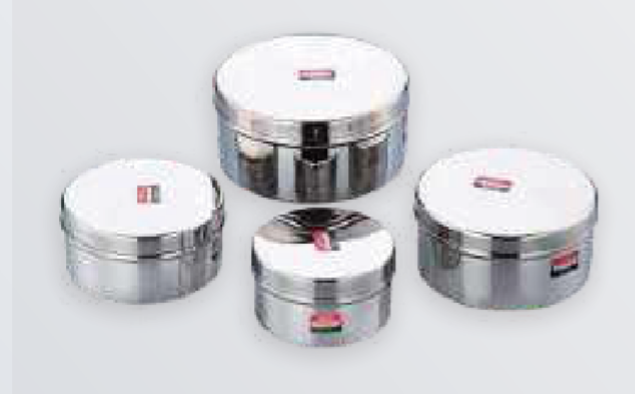 Plain round poori dabba