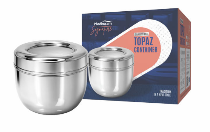Topaz container steel lid size 1