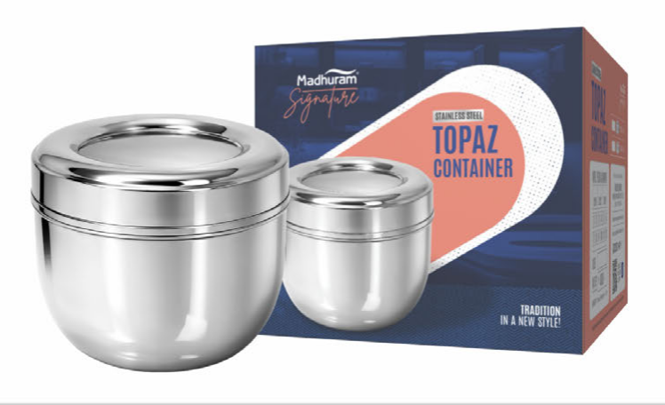 Topaz container steel lid size 2