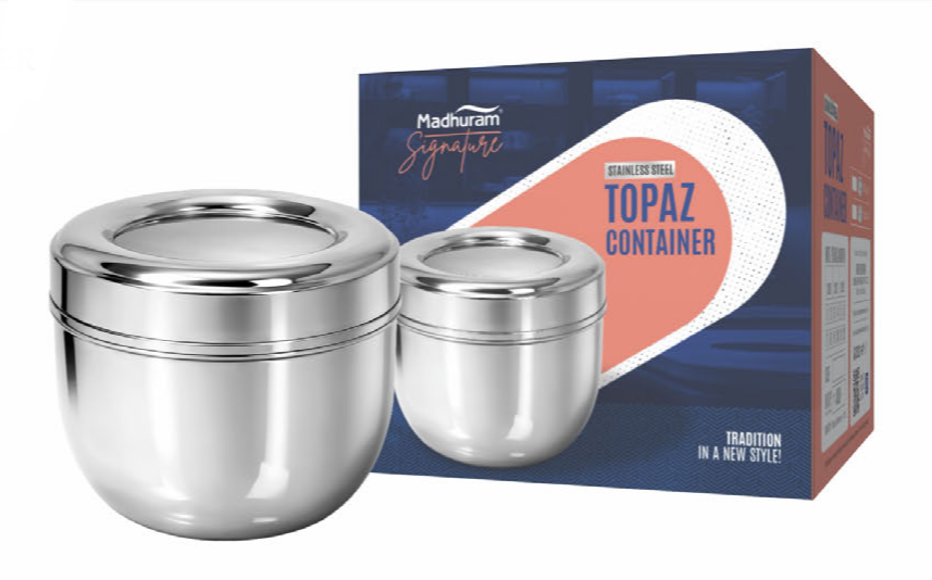 Topaz container steel lid size 3