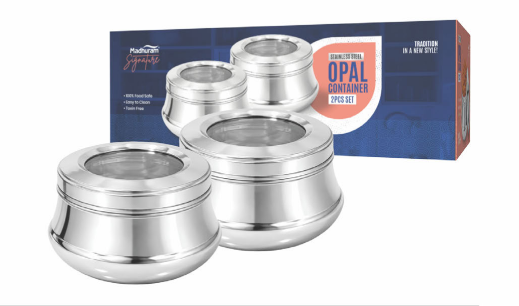 Opal container glass lid 2pcs set