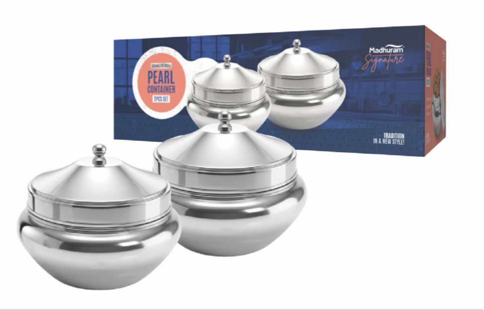 Pearl container steel lid 2pcs set
