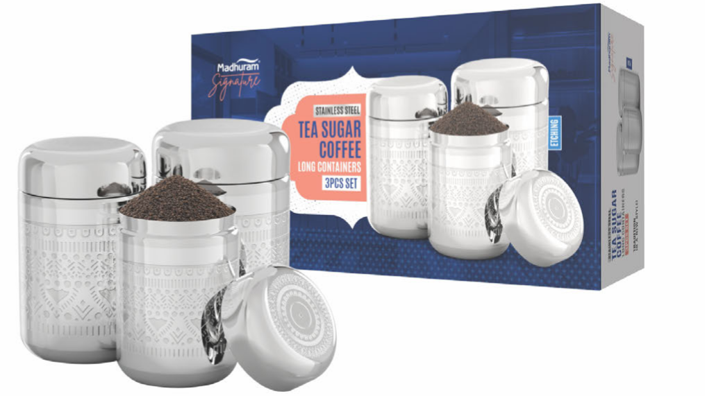Tea sugar coffee 3pcs long container